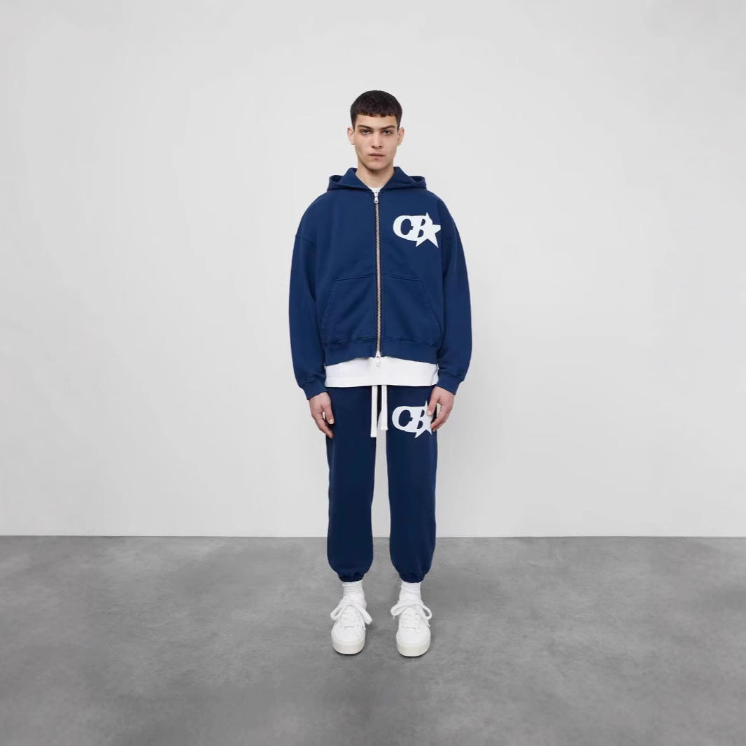 Herren Kapuzensweatjacke mit stylischem Logo und bequemen Bund Drune
