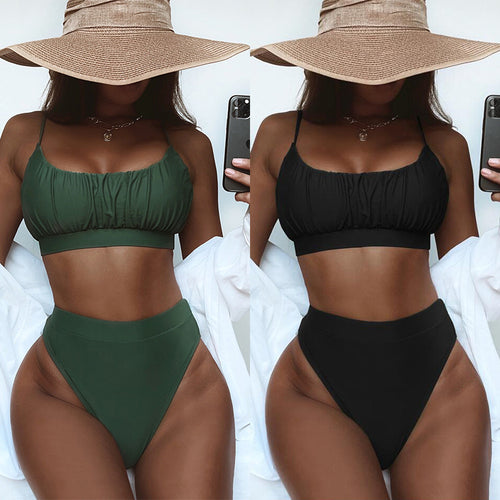 Damen Hochgeschnittener Bikini Drune