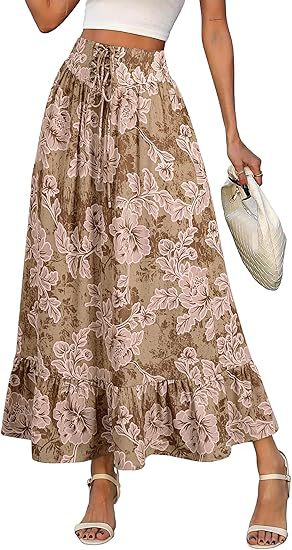 Damen Jumpsuit mit floralem Druck und elastischer Taillierung Drune