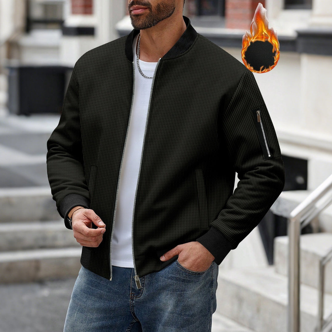 Herren Sportliche Bomberjacke mit Reißverschluss und strukturiertem Design Drune