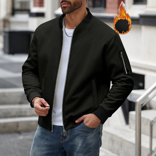 Herren Sportliche Bomberjacke mit Reißverschluss und strukturiertem Design Drune