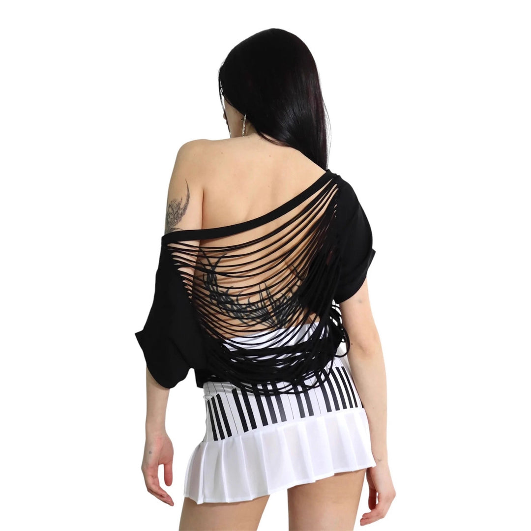 Damen Oversized Shirt mit glitzerndem Grafikelement Drune