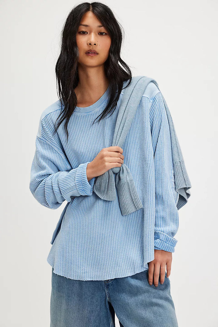Damen Lässiger Oversized Pullover mit strukturiertem Design und seitlichen Nähten Drune