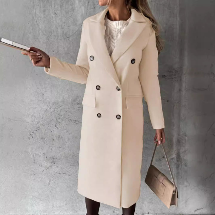 Damen eleganter und bequemer Wollmantel Drune