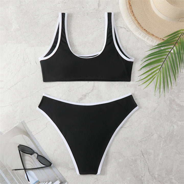 Damen Bikini-Set mit sportlichem Schnitt und kontrastierenden Akzenten Drune