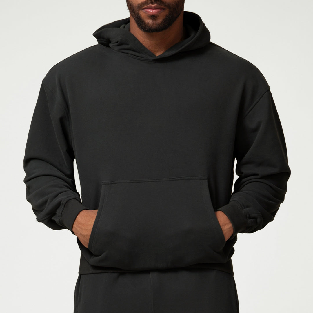 Herren Kapuzenpullover mit weichem Fleece-Futter und geräumiger Tasche Drune