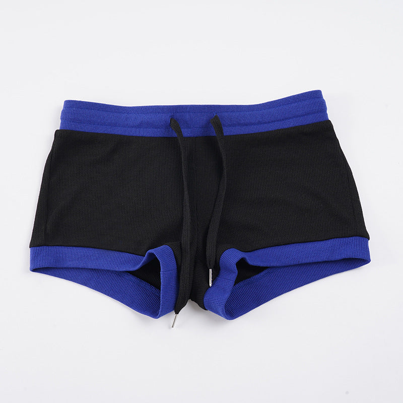 Damen Sportliche Shorts mit elastischem Bund und Kordelzug Drune
