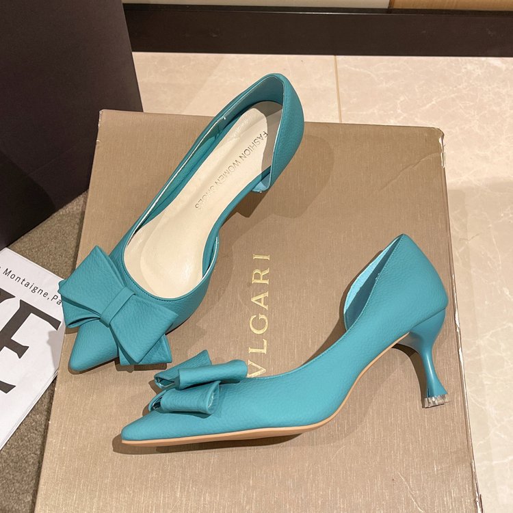 Damen elegante Pumps mit dekorativem Schleifen-Detail Drune