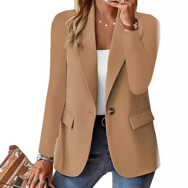 Damen Eleganter Blazer mit schmalem Schnitt und Taschen Drune