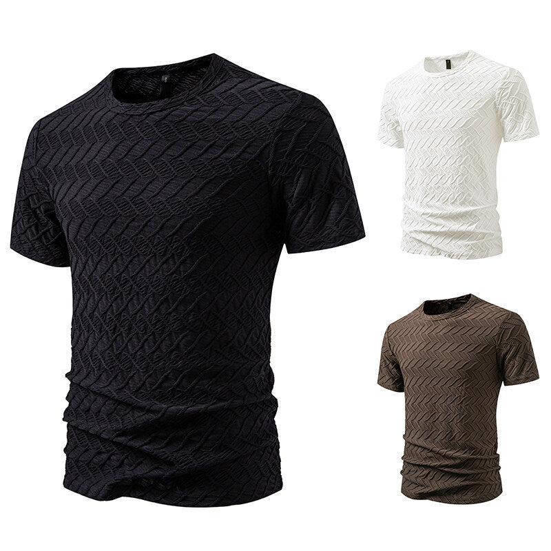 Herren texturiertes kurzarm t-shirt Drune