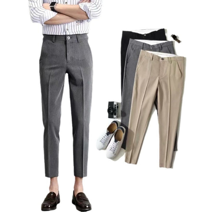 Herren klassische Chino-Hose mit eleganter Passform und subtilen Details Drune