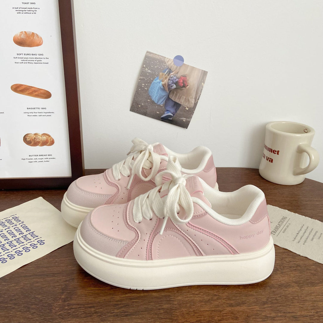 Damen Elegante Plateau-Sneaker mit strukturiertem Obermaterial Drune