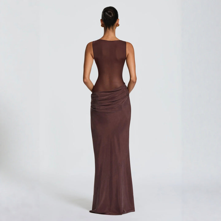 Damen Körperbetontes Abendkleid mit raffinierten Drapierungen Drune
