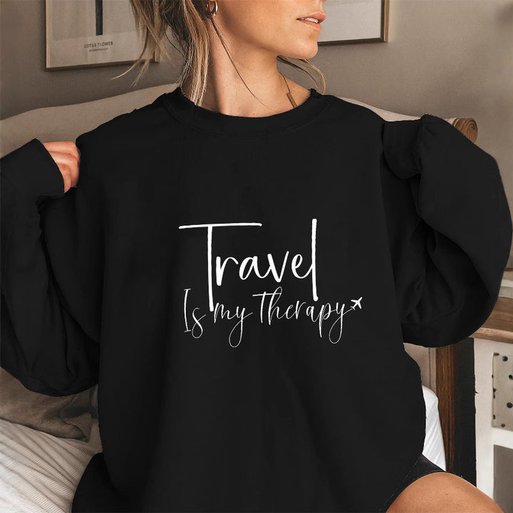 Damen Sweatshirt mit Statementaufschrift und Puffärmeln Drune