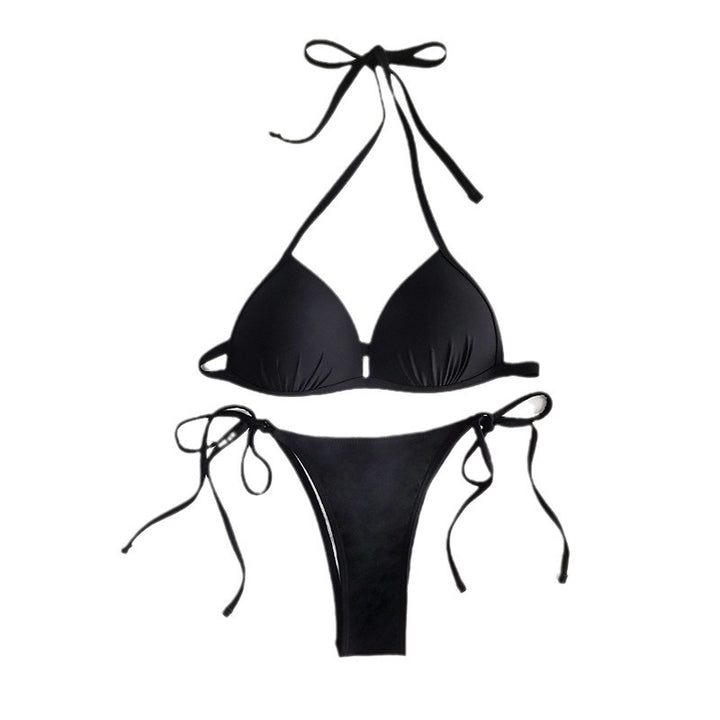 Damen Triangel-Bikini mit verstellbaren Bindebändern und komfortablem Schnitt Drune