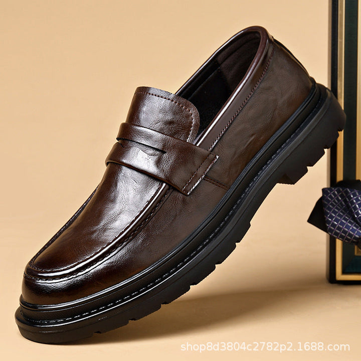 Herren Elegante Leder Mokassins mit rutschfester Sohle und komfortablem Innenfutter Drune