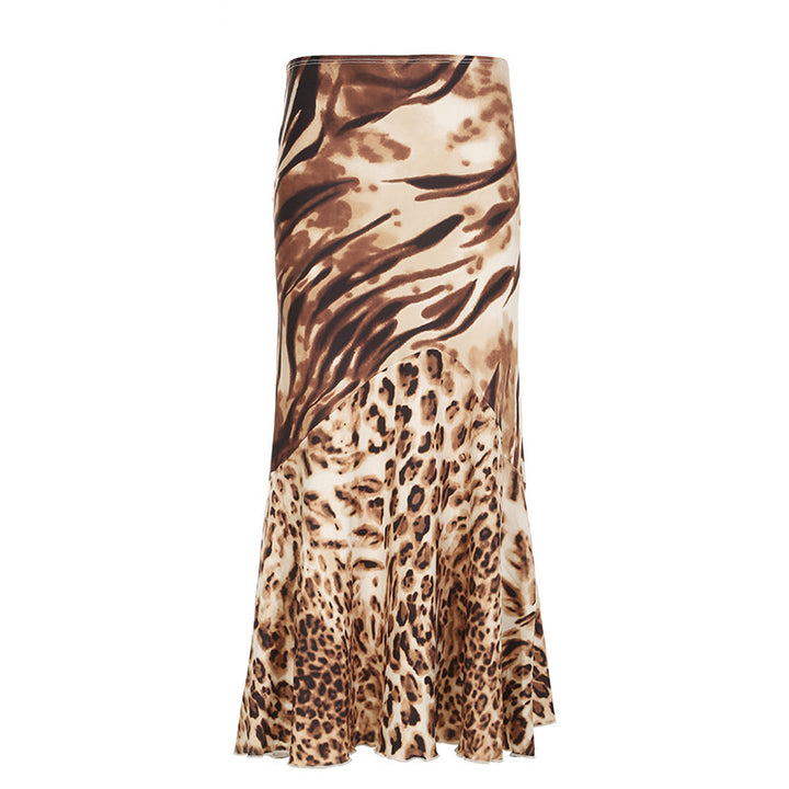 Damen Asymmetrischer Rock mit Rüschendetails und floralem Design Drune