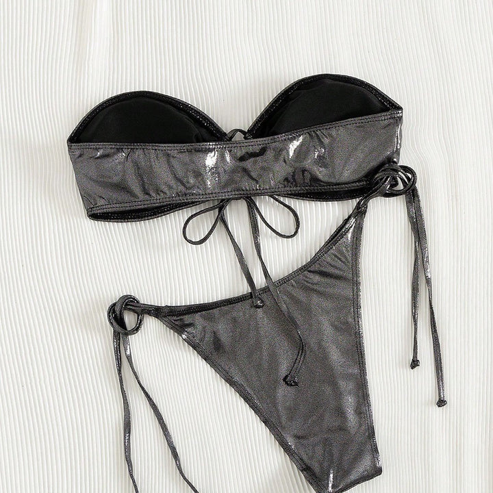 Damen Bandeau-Bikini-Set mit eleganter Raffinesse Drune
