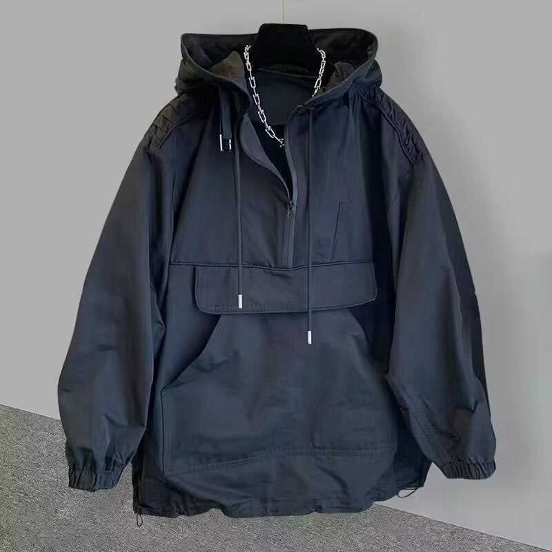 Damen lässige Anorakjacke mit verstellbarem Kapuzensystem und großzügiger Tasche Drune