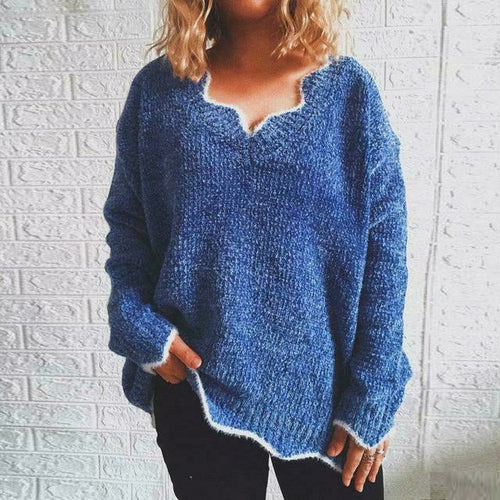 Drune | Pullover - Damen Herbst Einfarbiger Lässiger Pullover