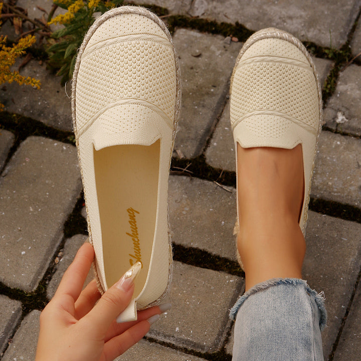 Damen Atmungsaktive Slipper-Espadrilles mit Jute-Details Drune