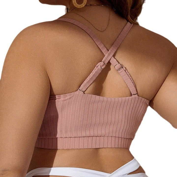Damen Bequemes Bikinioberteil mit gerafftem Design Drune