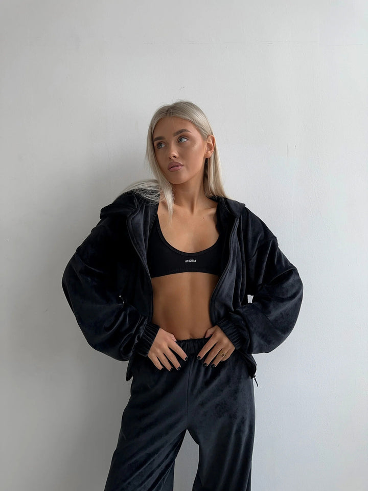 Damen Sportliches Fleece-Set Drune