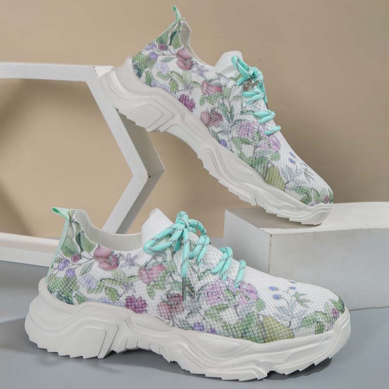 Drune | Lässige Turnschuhe Mit Blumendruck
