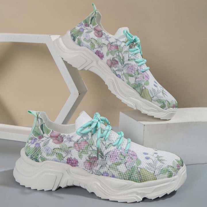 Drune | Lässige Turnschuhe Mit Blumendruck