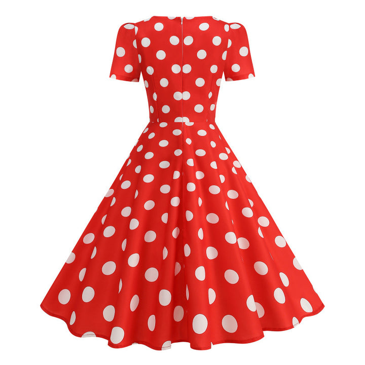 Damen Freizeitkleid mit floralem Design und schwingendem Rock Drune