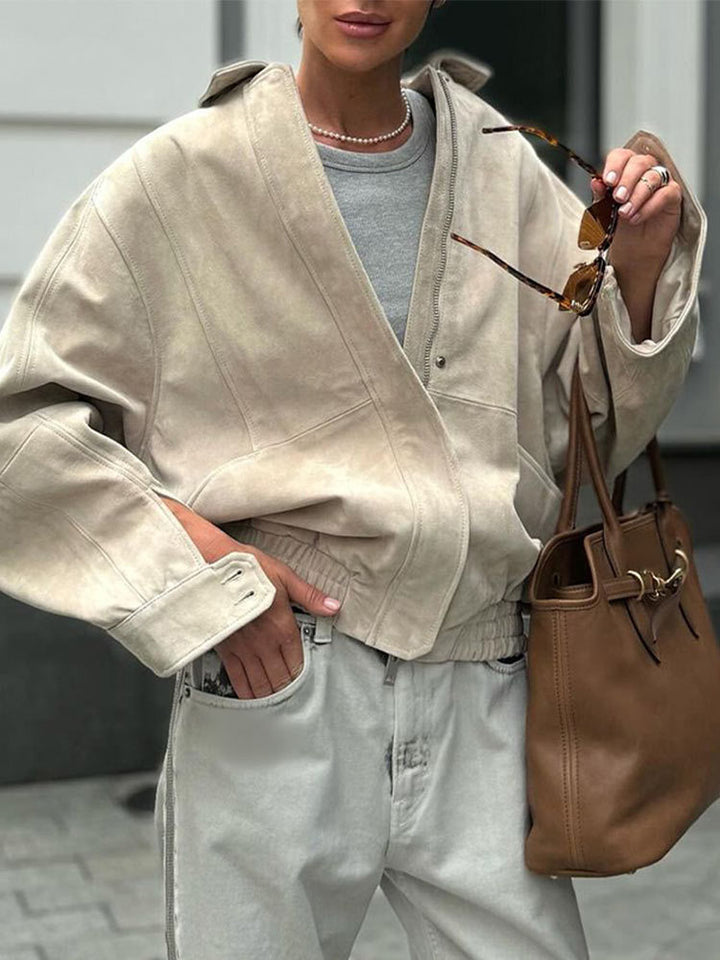 Damen lässige oversized Jacke Drune