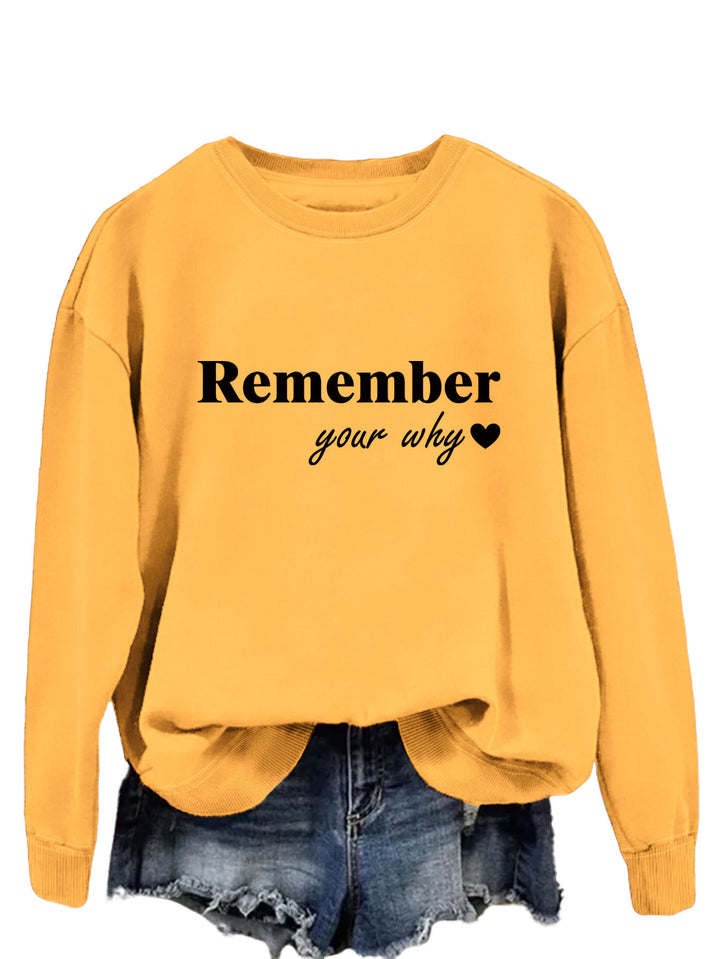 Damen Sweatshirt mit motivierendem Aufdruck und lässigem Schnitt Drune