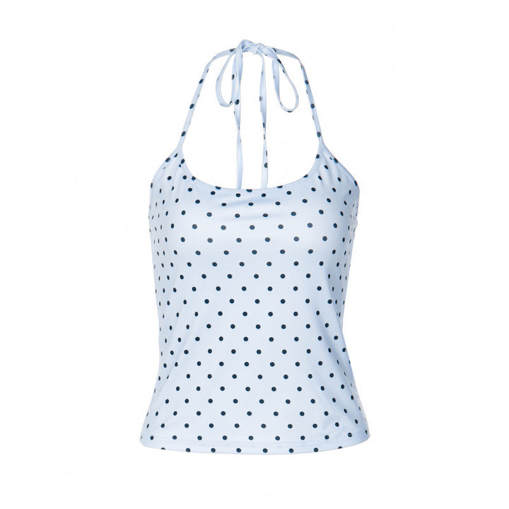 Damen Spaghettiträgertop mit verspieltem Punkte-Design und hochwertigem Stretchmaterial Drune
