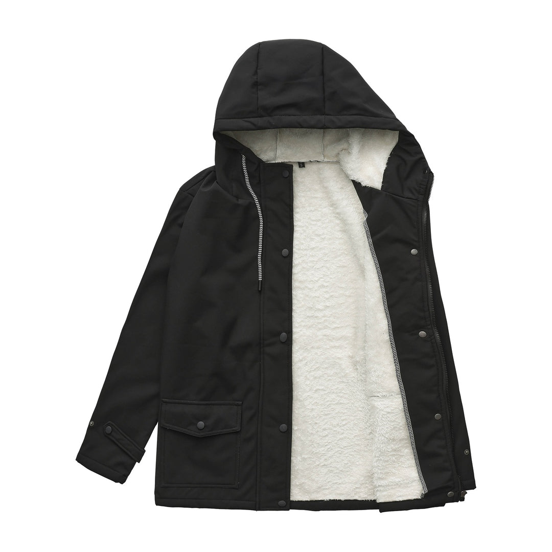 Damen wetterfeste Parkajacke mit verstellbarem Kordelzug Drune