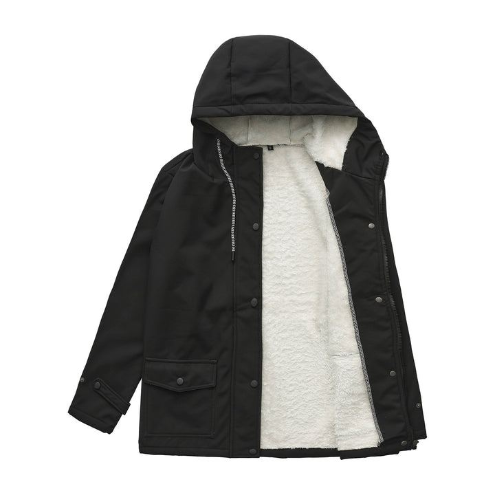 Damen wetterfeste Parkajacke mit verstellbarem Kordelzug Drune