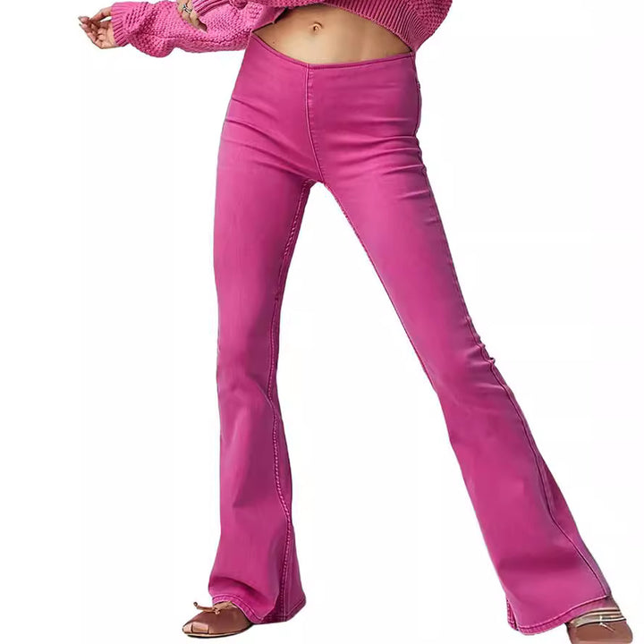 Damen Flared Jeans im lässigen Schnitt mit hohem Bund und formschmeichelnder Silhouette Drune