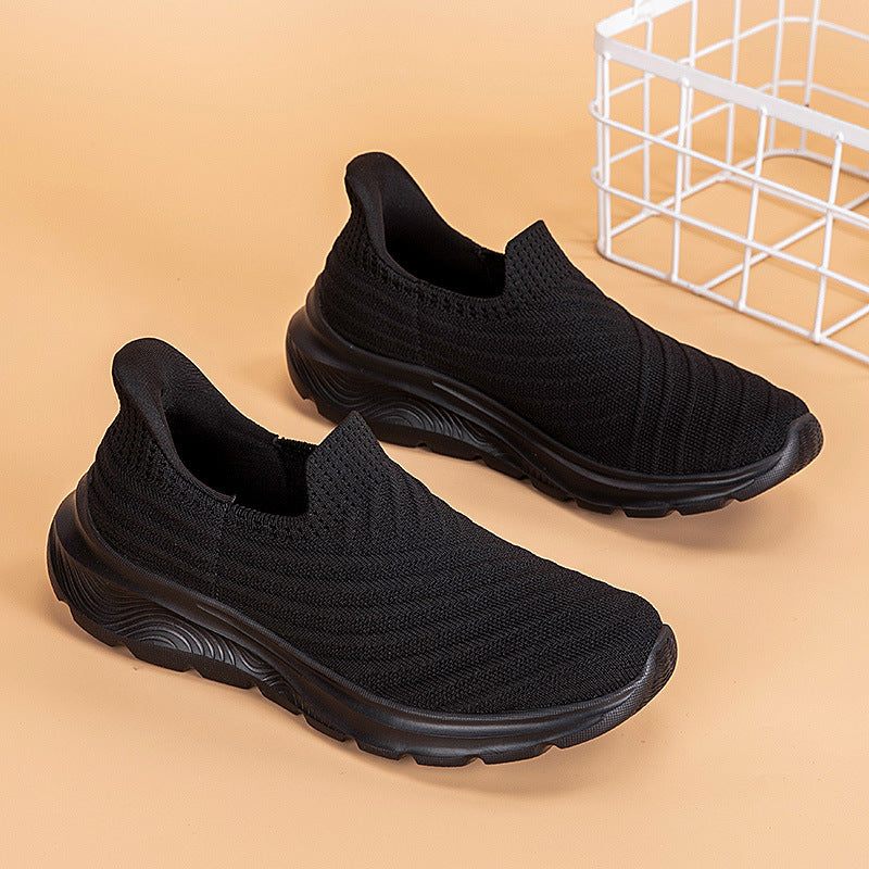 Damen nan elastische Strick-Slipper mit dämpfender Laufsohle Drune
