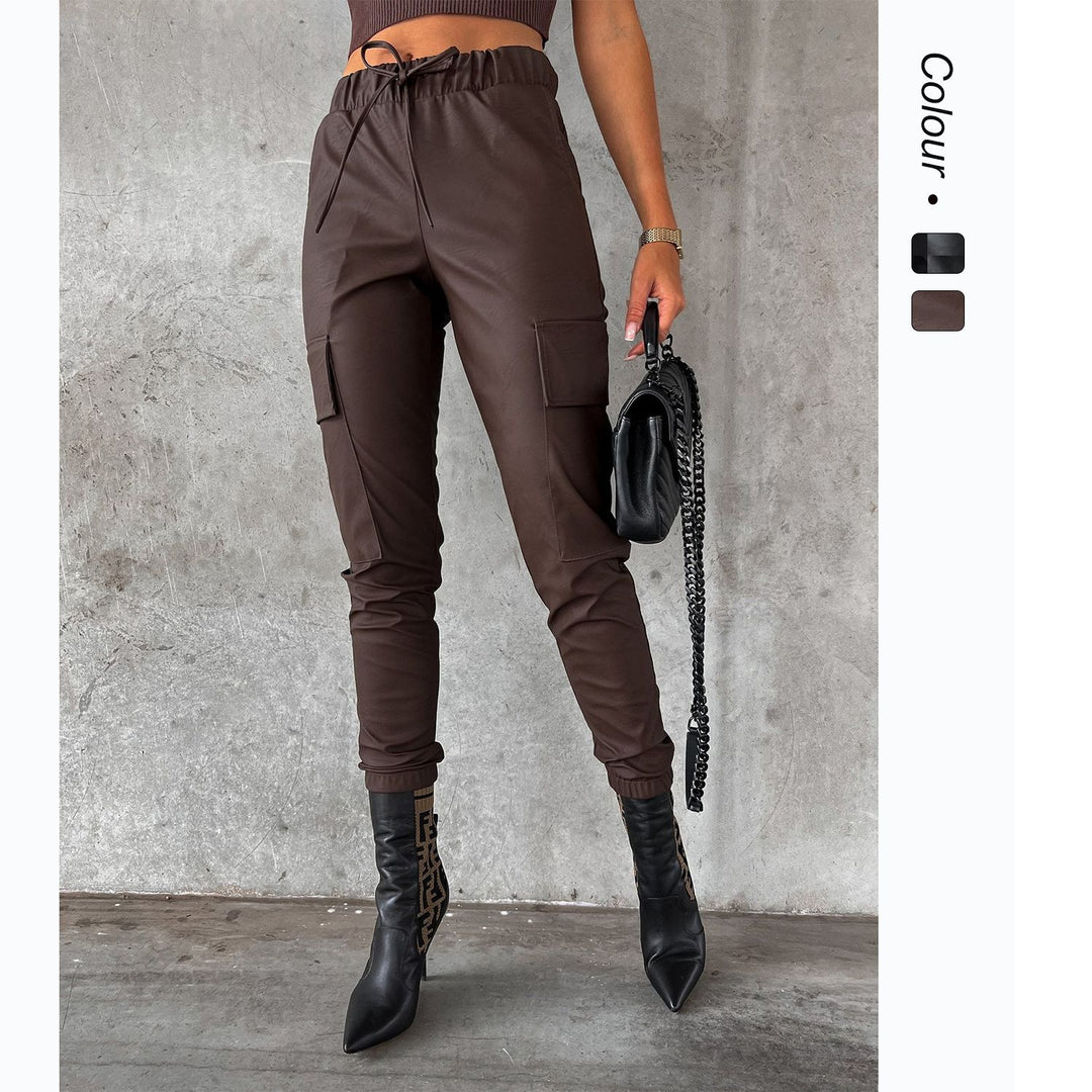 Damen Cargo-Hose mit flexiblem Bund und seitlichen Taschen Drune