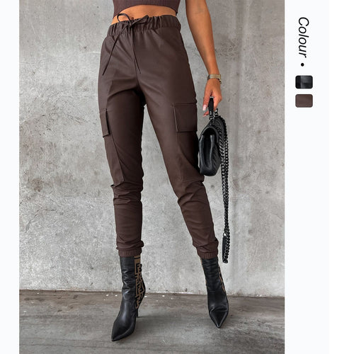 Damen Cargo-Hose mit flexiblem Bund und seitlichen Taschen Drune