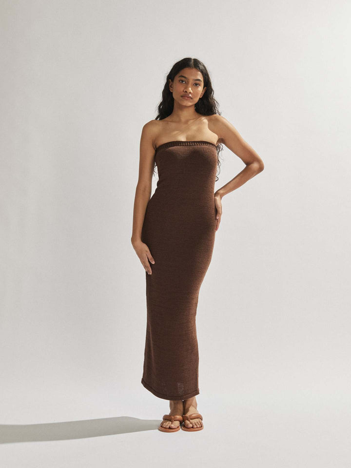 Damen luftiges Maxikleid im minimalistischen Design Drune