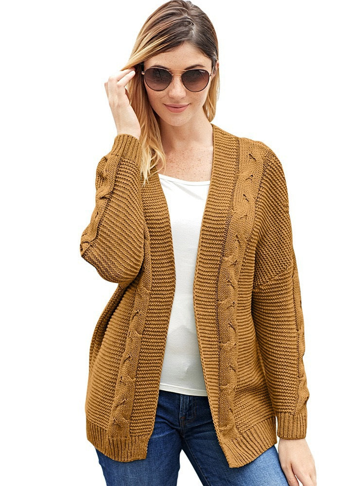 Damen Strickjacke mit zeitlosem Zopfmuster Drune