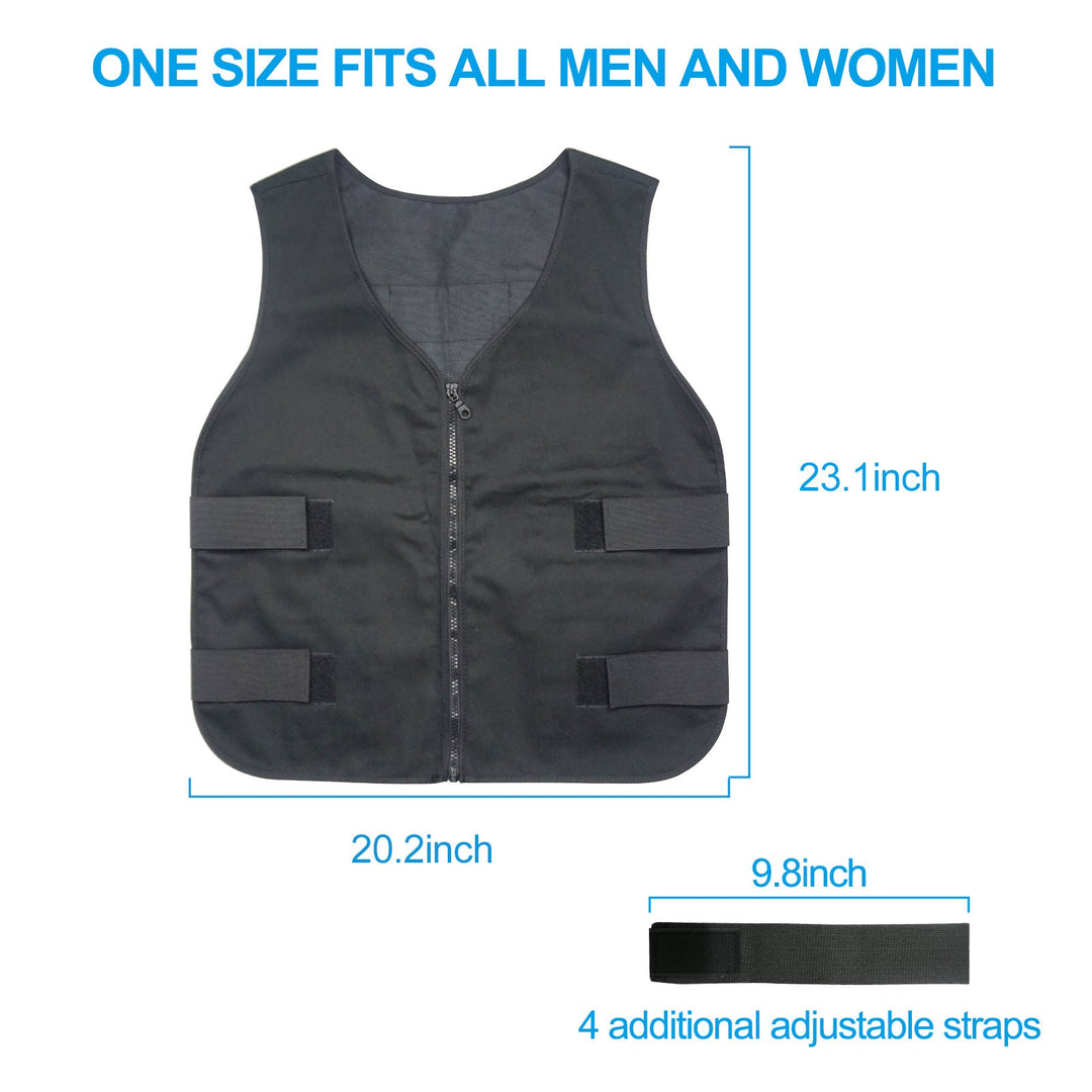 Unisex nan Industrielle Kühlweste mit Gelpack‑Fächern, Reißverschluss und robuster Arbeitsausführung Drune