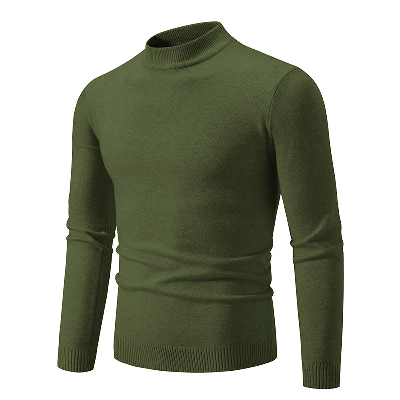 Herren Feinstrickpullover mit hohem Kragen und elastischen Bündchen Drune