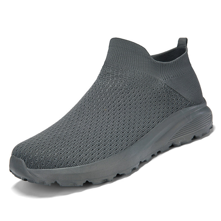 Unisex nan elastischer Strick-Schlupfschuh mit konturierter viskoelastischer Innensohle und rutschfester stoßdämpfender Laufsohle Drune