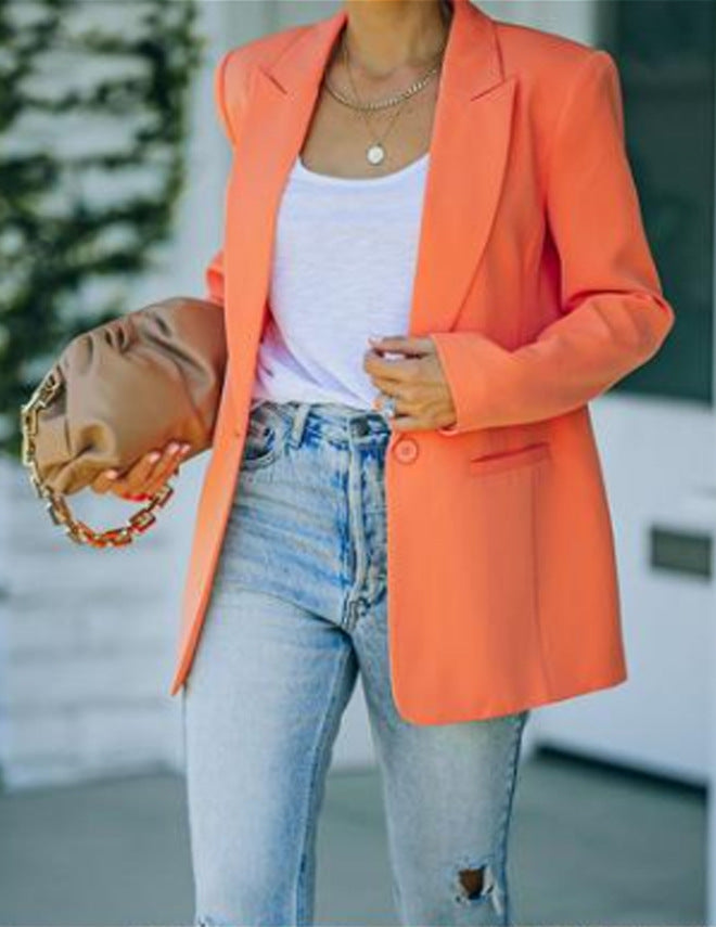 Damen Eleganter Oversized Blazer mit strukturiertem Schnitt und lässigen Details Drune
