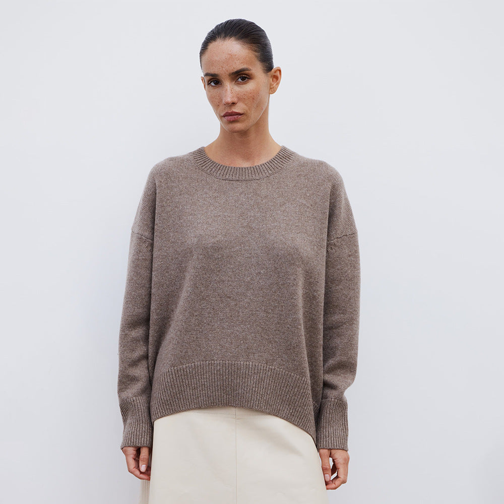 Damen Komfortabler Strickpullover mit lässiger Silhouette Drune