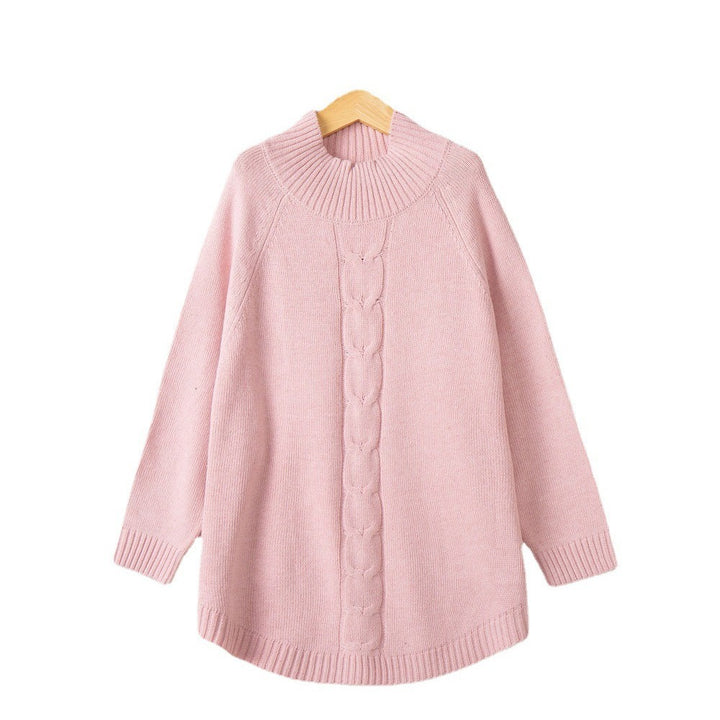 Damen Grobstrickpullover mit Kollektionsdesign und hohen Kragen Drune