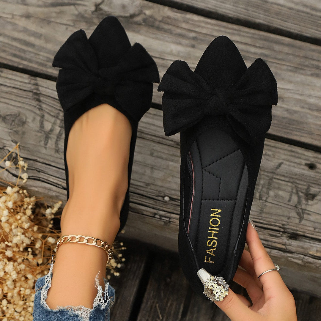 Damen Ballerinas mit dekorativem Schleifendetail und bequemem Fußbett Drune