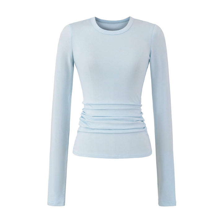 Damen Langarmshirt mit Raffungen Drune