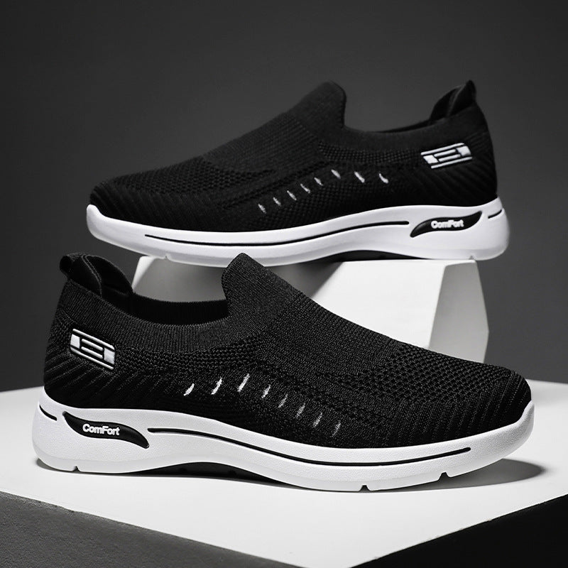 Damen nan ultraleichter gestrickter Slip-On Walking-Sneaker mit nahtlosem Sockenschaft und dämpfender EVA-Comfort-Zwischensohle Drune